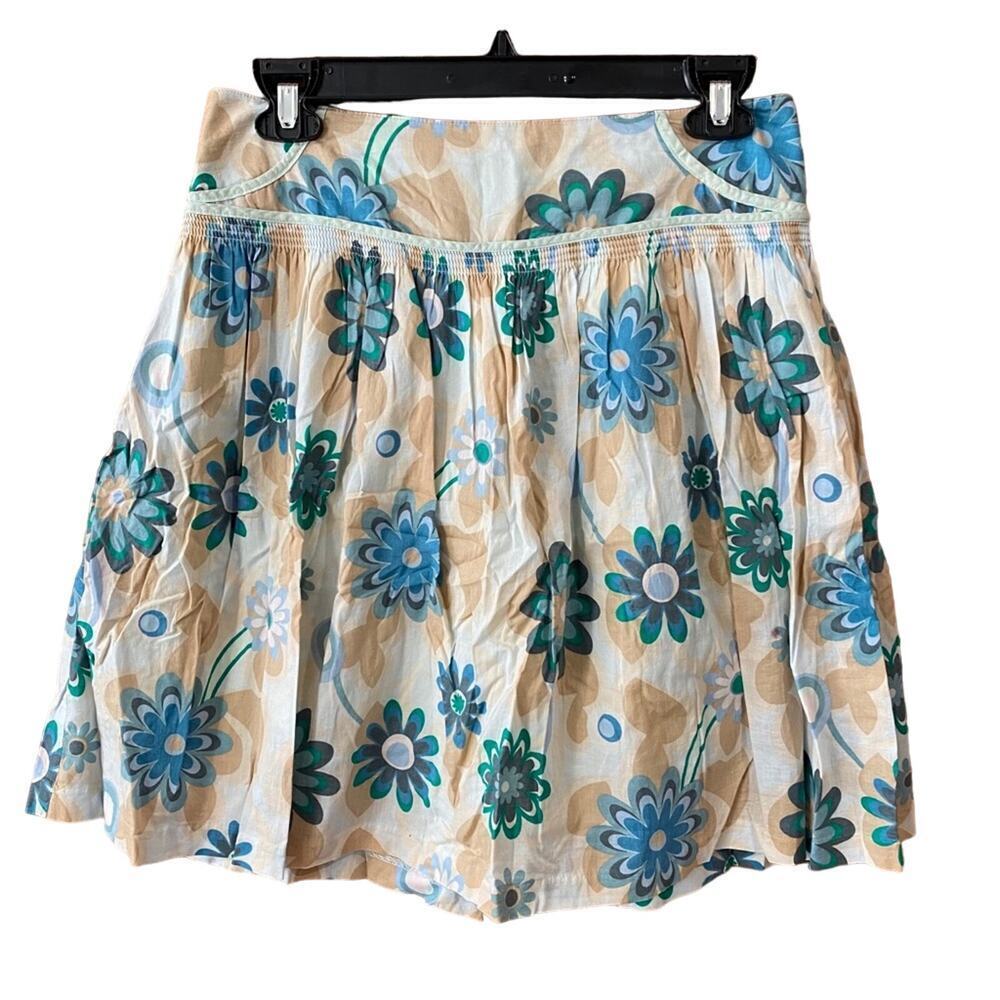 Old Navy Floral Skirt sz 14 Fully Lined Girls Skirt Blue Daisy